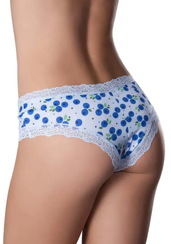 Male Sex Toys Sweet Treats Crotchless Boy Short with Edible Lube Blueberry SM Magic Silk Lingerie
