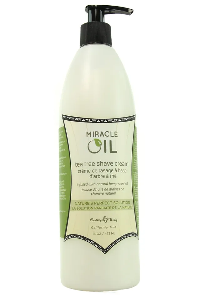 Miracle Oil Tea Tree Shave Cream in 16oz Earthly Body Female Sex Toys