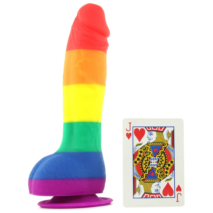 ns novelties Colours Pride Edition 6 Inch Silicone Dildo in Rainbow Dildos