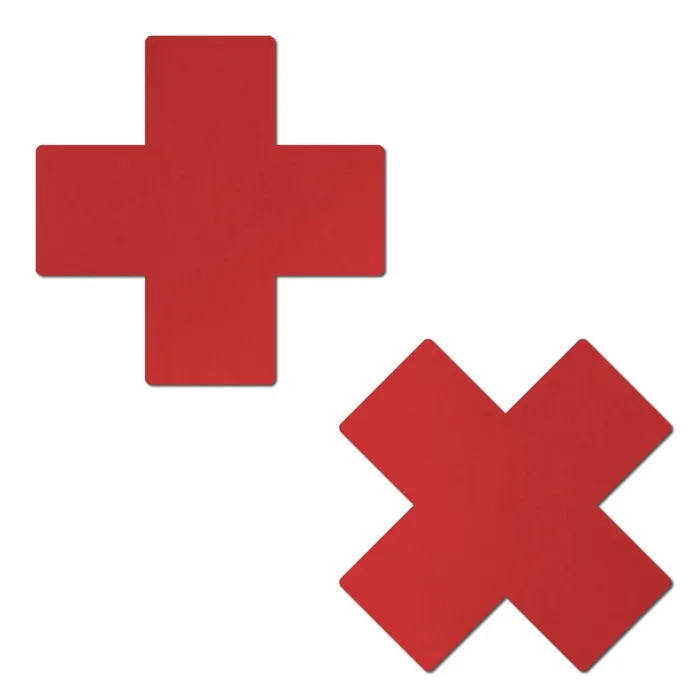 Pastease Plus X Faux Latex Red Crosses Pastease Vibrators