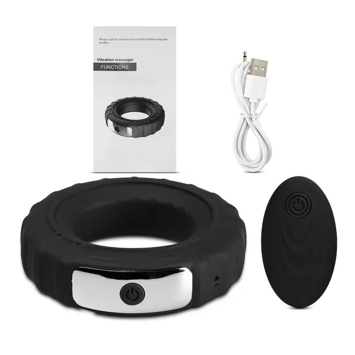 Remote Control Silicone Vibrating Cock Ring GHETTOFF Couples