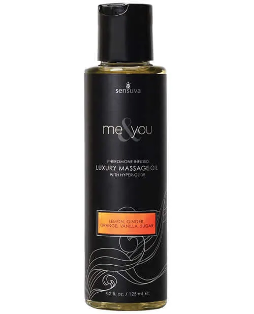 Sensuva Couples ME YOU Pheromone Infused Luxury Massage Oil Lemon Ginger Orange Vanilla Sugar 42 oz