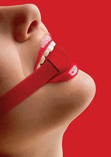 Vibrators SHOTS AMERICA Ouch Elastic Gag Red