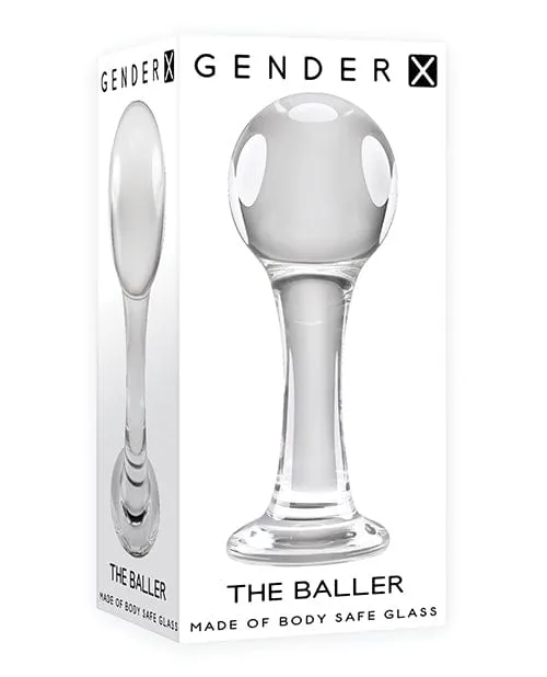 Anal Gender X Gender X The Baller Glass Plug Clear