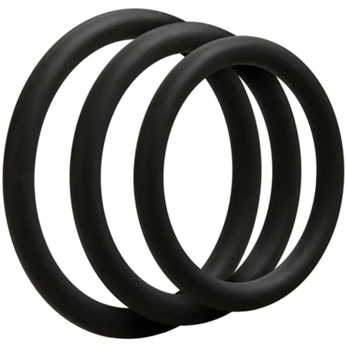 Anal Optimale 3 C Ring Set Thin Black Doc Johnson
