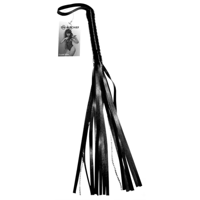 Anal Sportsheets Sex and Mischief Crystal Whip Black