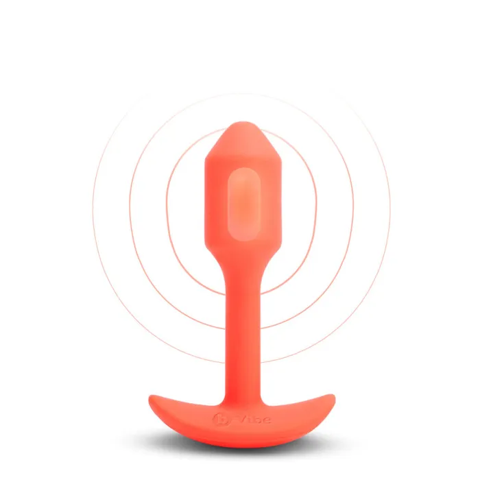 BVibe Vibrating Snug Plug 1 Small in Orange BVibe Male Sex Toys