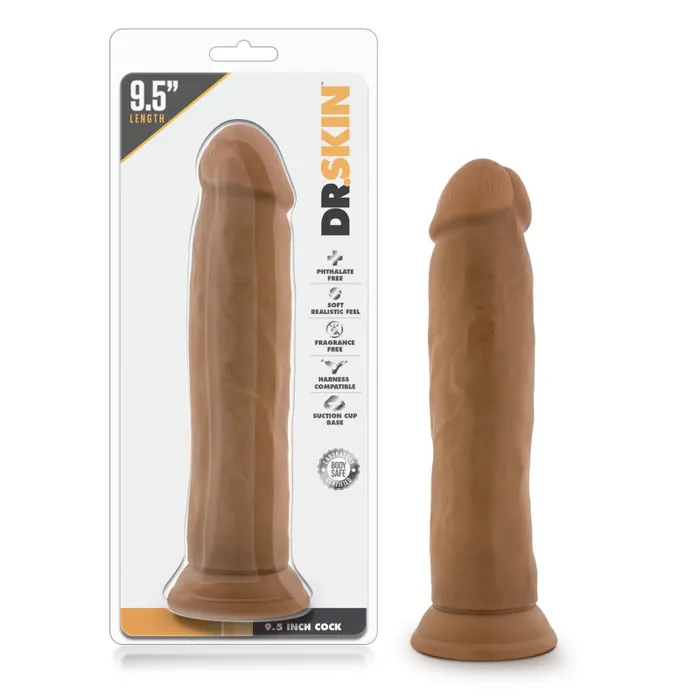 Blush Novelties Dildos Dr Skin 95 Inch Cock Mocha