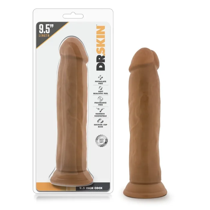 Blush Novelties Dildos Dr Skin 95 Inch Cock Mocha