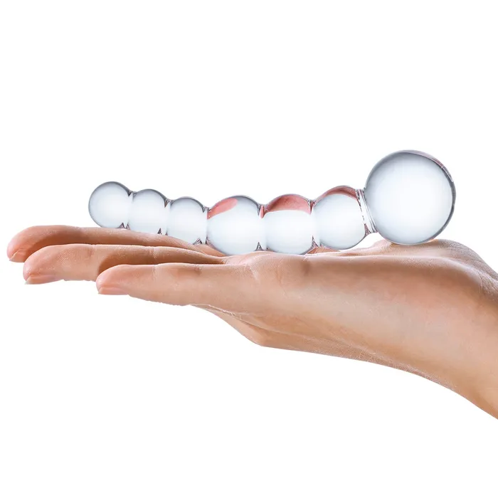 Curved Glass Anal Beads Gls Anal