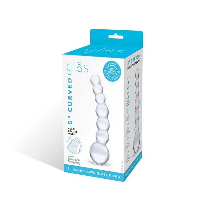 Curved Glass Anal Beads Gls Anal