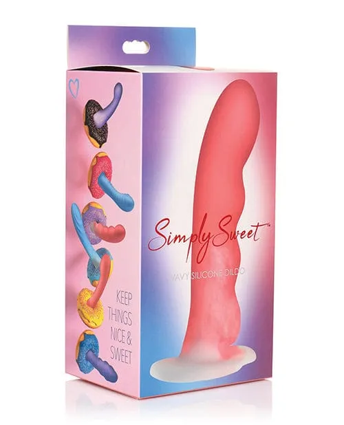 Dildos Curve Novelties Curve Toys Simply Sweet 7 Inch Wavy Silicone Dildo Pink white Dildos Curve Novelties Curve Toys Simply Sweet 7 Inch Wavy Silicone Dildo Pink white