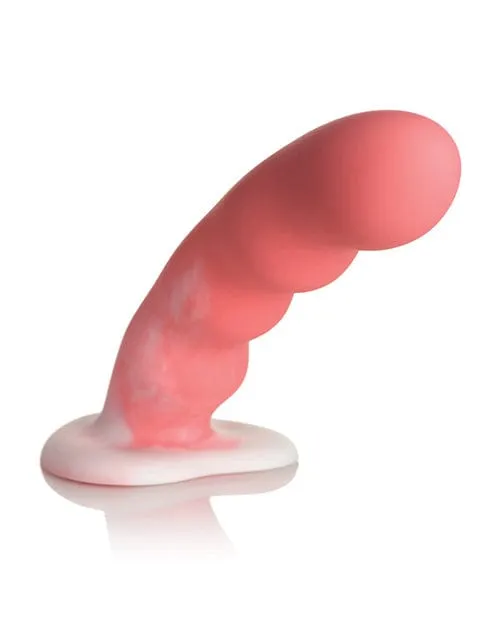 Dildos Curve Novelties Curve Toys Simply Sweet 7 Inch Wavy Silicone Dildo Pink white