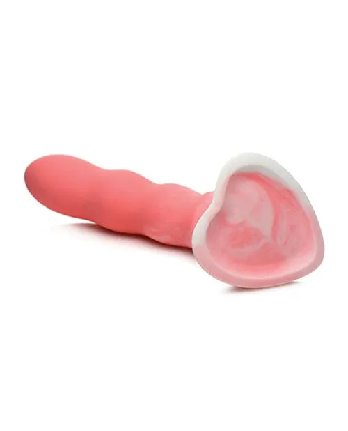 Dildos Curve Novelties Curve Toys Simply Sweet 7 Inch Wavy Silicone Dildo Pink white
