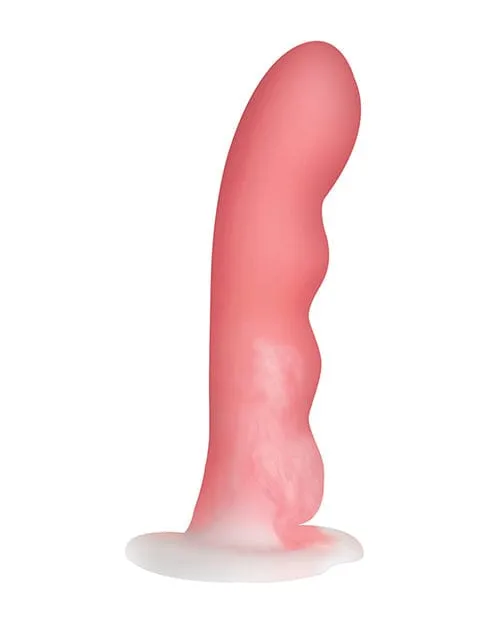 Dildos Curve Novelties Curve Toys Simply Sweet 7 Inch Wavy Silicone Dildo Pink white