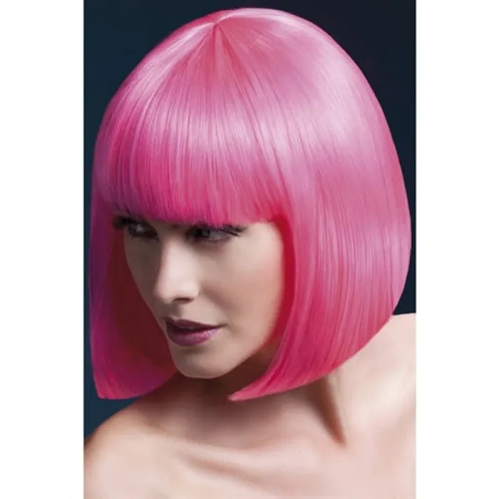 Elise Wig Neon Pink Fever Lingerie Vibrators