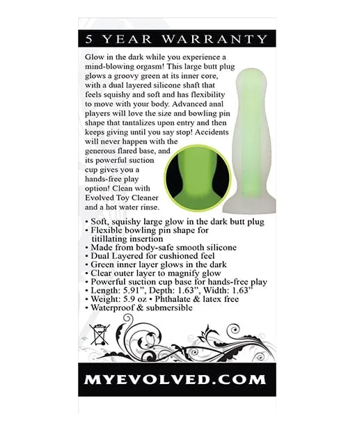Evolved Luminous Anal Plug Large Green Evolved Novelties Male Sex Toys Evolved Luminous Anal Plug Large Green Evolved Novelties Male Sex Toys