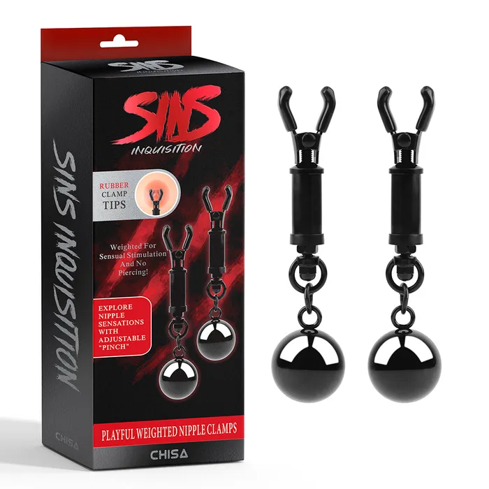 Female Sex Toys SINS Playful Weighted Nipple Clamps SINS