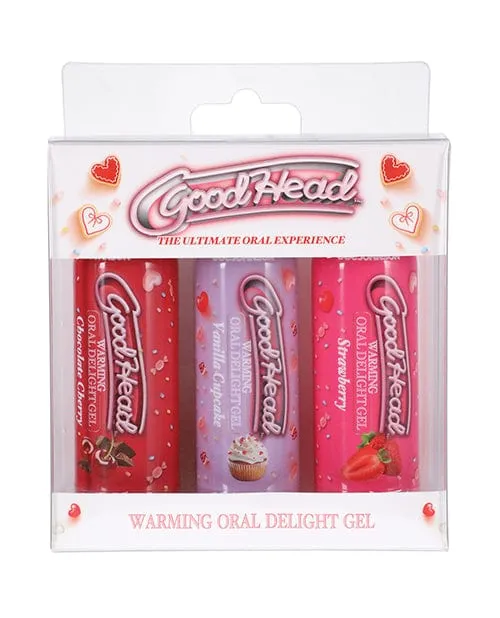 GoodHead Warming Oral Delight Gel Pack 2 Oz Strawberryvanilla Cupcakechocolate Cherry Doc Johnson Enhancers GoodHead Warming Oral Delight Gel Pack 2 Oz Strawberryvanilla Cupcakechocolate Cherry Doc Johnson Enhancers