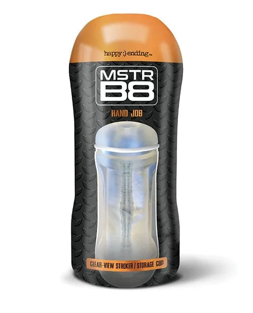 Happy Ending Mstr B8 Clear View Stroker Clear Male Sex Toys
