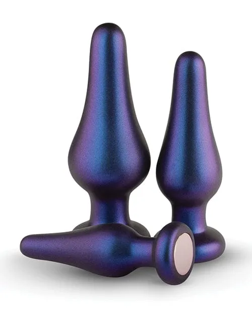 Hueman Comets Butt Plug Set Of 3 Purple Hueman Anal