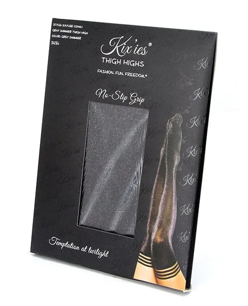 Kixies Kaylee Grey Shimmer Thigh High Kixies Vibrators Kixies Kaylee Grey Shimmer Thigh High Kixies Vibrators