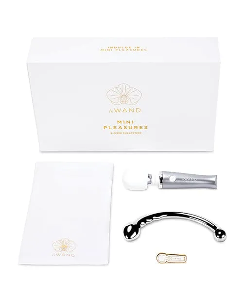 Le Wand Vibrators Le Wand Mini Pleasures 4 Piece Kit Chrome