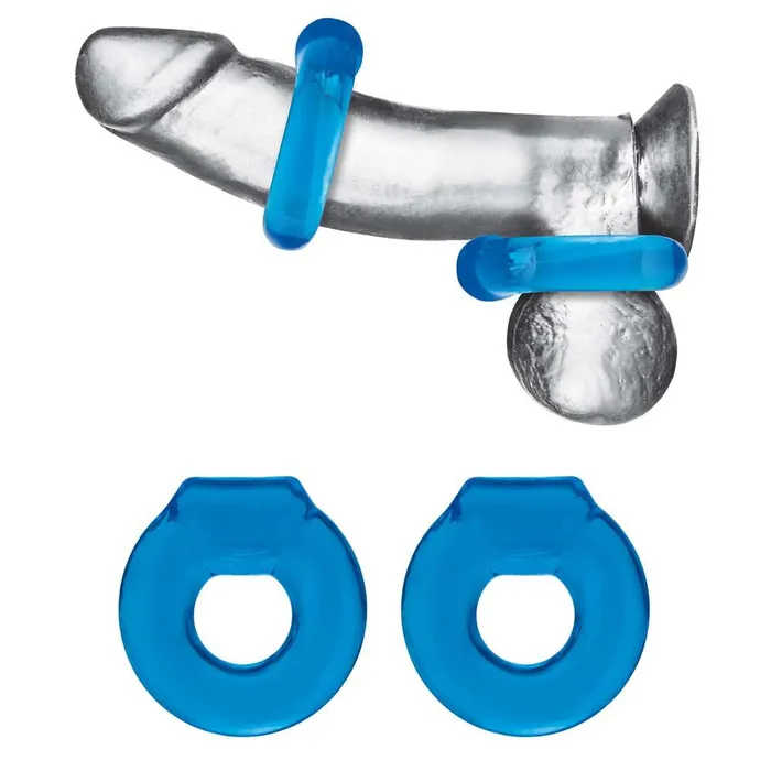 Male Sex Toys Blue Line Men 2Pack UltraStretch Stamina Endurance Ring