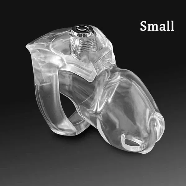 Male Sex Toys honeysx HT V5 Resin Male Chastity Device Cobra Cock Cage clear