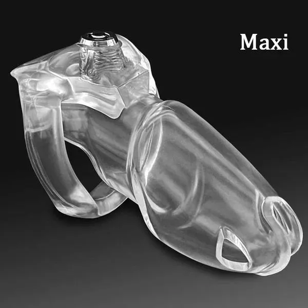 Male Sex Toys honeysx HT V5 Resin Male Chastity Device Cobra Cock Cage clear