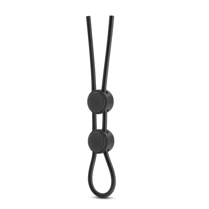 Male Sex Toys Stay Hard Silicone Double Loop Cock Ring Black Blush Novelties