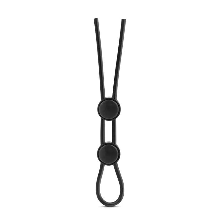 Male Sex Toys Stay Hard Silicone Double Loop Cock Ring Black Blush Novelties