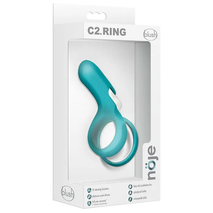 Male Sex Toys The Pleasure Parlor Blush Noje C2 Rechargeable Vibrating Ring
