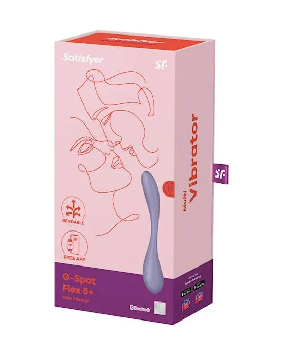 Satisfyer Vibrators Satisfyer Gspot Flex 5 Connect App Lilac Petrol 77 Inch