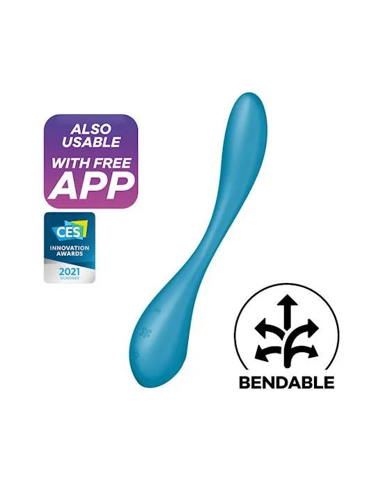 Satisfyer Vibrators Satisfyer Gspot Flex 5 Connect App Lilac Petrol 77 Inch