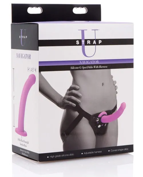 Strap U Navigator Silicone G Spot Dildo with Harness Strap U Female Sex Toys Strap U Navigator Silicone G Spot Dildo with Harness Strap U Female Sex Toys