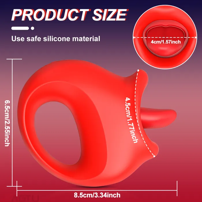 Touch Honey Female Sex Toys Luna Realistic Tongue Licking Vibrator for Clit and Nipple Stimulation