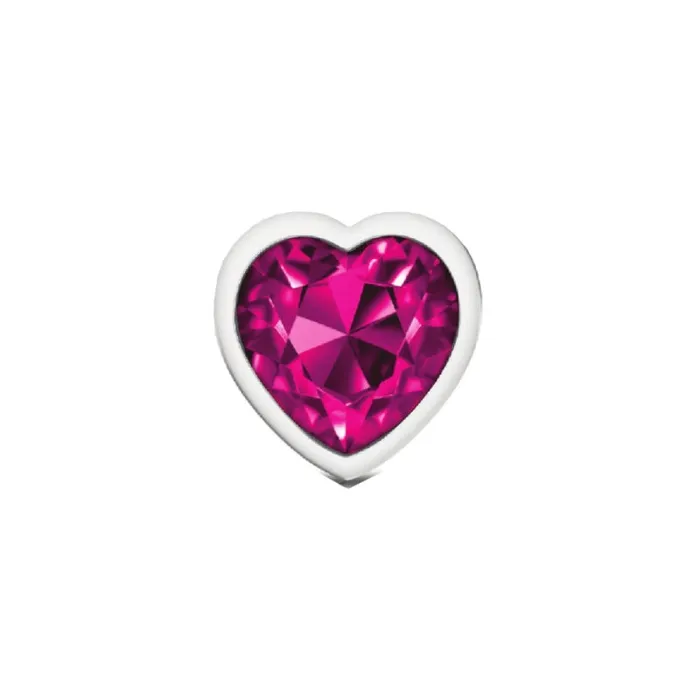 Viben Anal Cheeky Charms Silver Metal Butt Plug Heart Bright Pink Medium Viben Anal Cheeky Charms Silver Metal Butt Plug Heart Bright Pink Medium