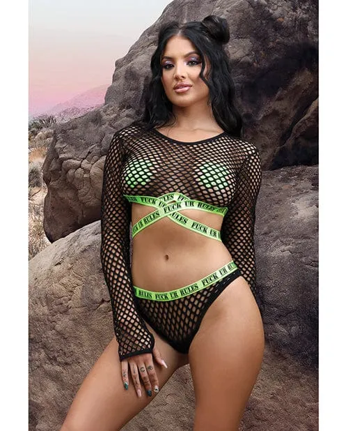 Vibes Fuck Ur Rules Long Sleeve Crop Top Panty Pasties Blackgreen Fantasy Lingerie Vibrators Vibes Fuck Ur Rules Long Sleeve Crop Top Panty Pasties Blackgreen Fantasy Lingerie Vibrators