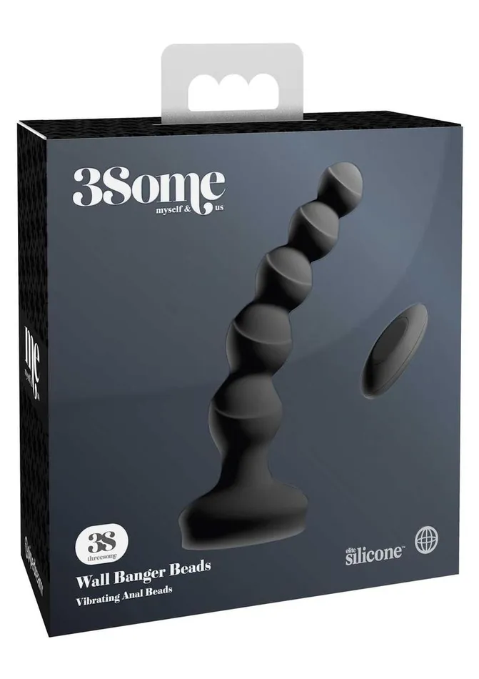 3some Anal 3Some Wall Banger Silicone Rechargeable Remote Control Anal Beads