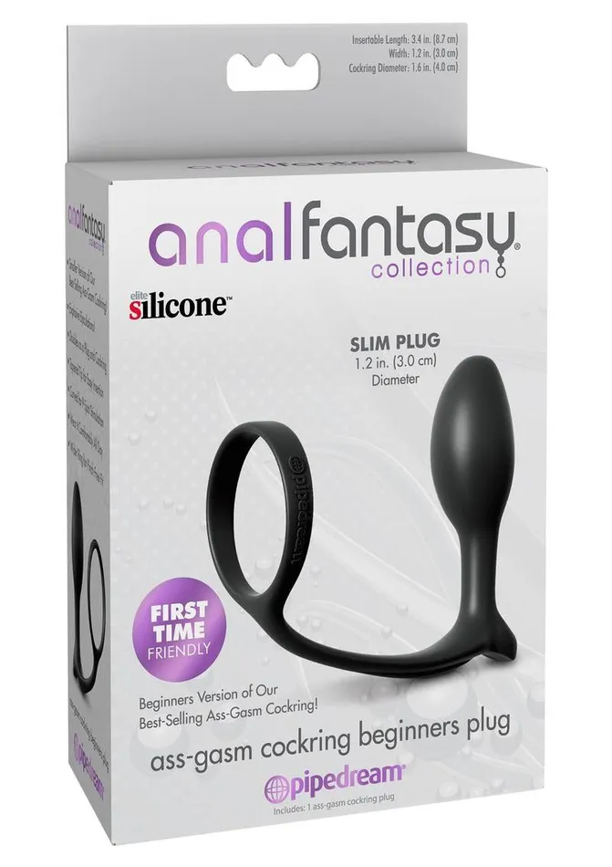 Anal Fantasy Collection Male Sex Toys Anal Fantasy Collection AssGasm Cock Ring Beginners Silicone Plug Slim