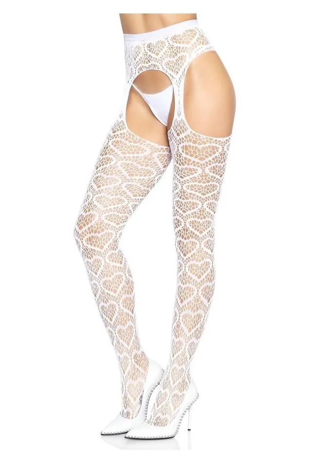 Anal Leg Avenue Heart Net Suspender Hose Leg Avenue