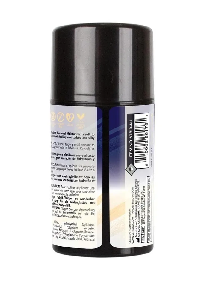 Anal Sensuva Lubricants Sensuva UltraThick Anal Hybrid Personal Moisturizer Lubricant High Ph Formula Original Unflavored