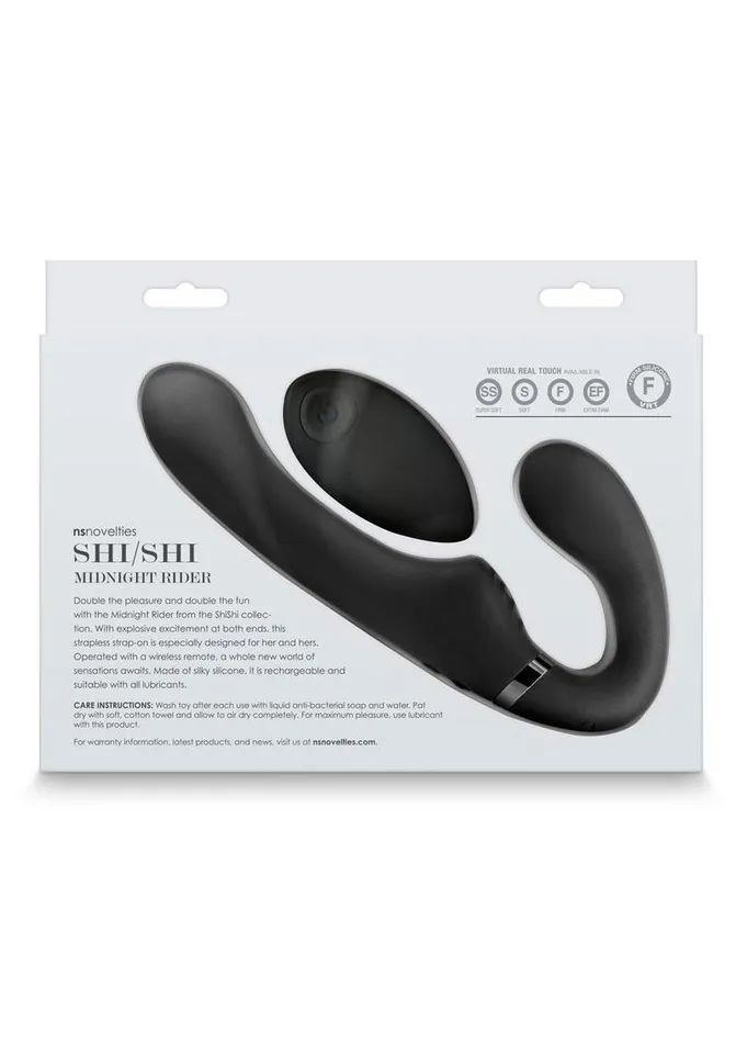 Female Sex Toys ShiShi ShiShi Midnight Rider Rechargeable Silicone Dual End Strapless StrapOn Female Sex Toys ShiShi ShiShi Midnight Rider Rechargeable Silicone Dual End Strapless StrapOn