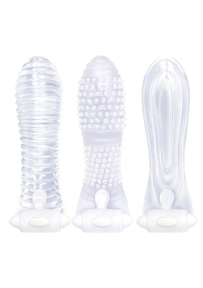Female Sex Toys THE 9S The 9s Vibrating Sextenders 3Pack Nubbed Contoured Ribbed Female Sex Toys THE 9S The 9s Vibrating Sextenders 3Pack Nubbed Contoured Ribbed