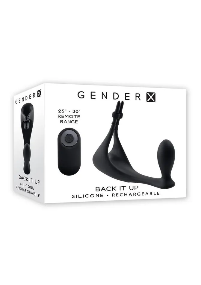 Gender X Back It Up Rechargeable Silicone Vibrating Butt Plug with Remote Gender X Anal