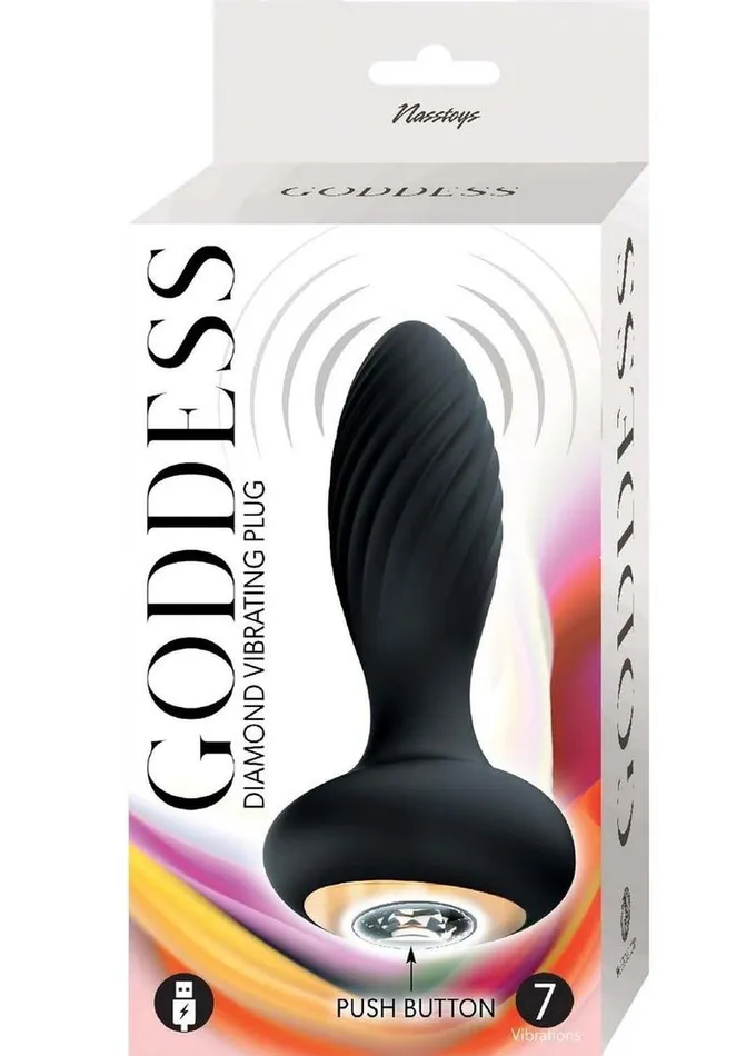 Goddess Diamond Vibrating Rechargeable Silicone Plug Goddess Anal