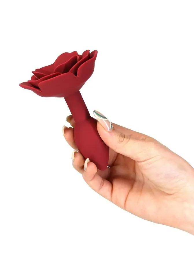 Lux Active Male Sex Toys Lux Active Red Rose Silicone Anal Plug