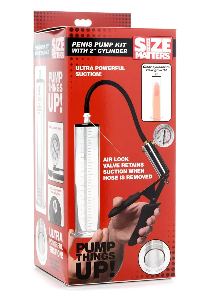 Male Sex Toys Size Matters Size Matters Penis Pump Kit with 2in Cylinder