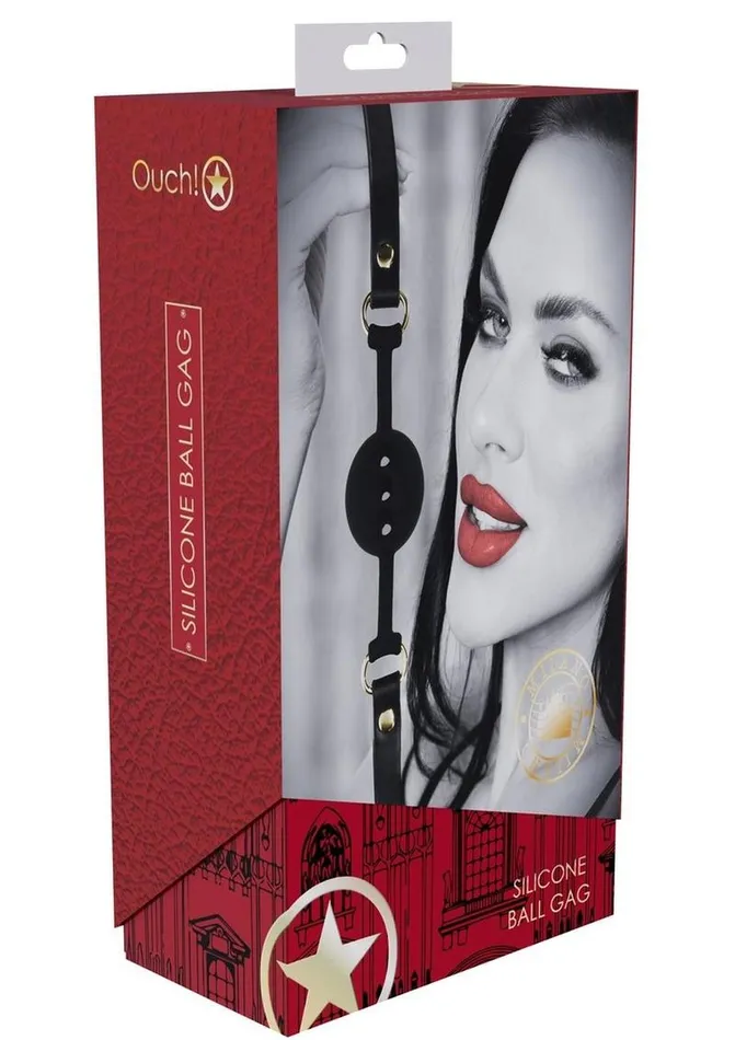 Ouch Male Sex Toys Ouch Milan Collection Silicone Ball Gag